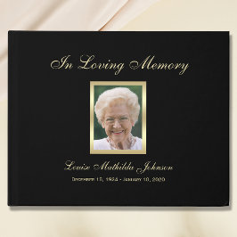 Foto Memorial eller Funeral Guest Bok