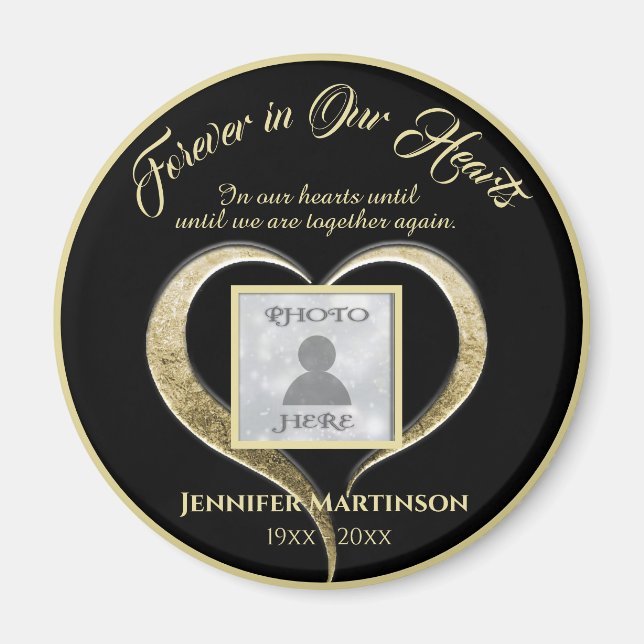 Foto Memorial Forever i våra hjärtan Magnet (Framsidan)