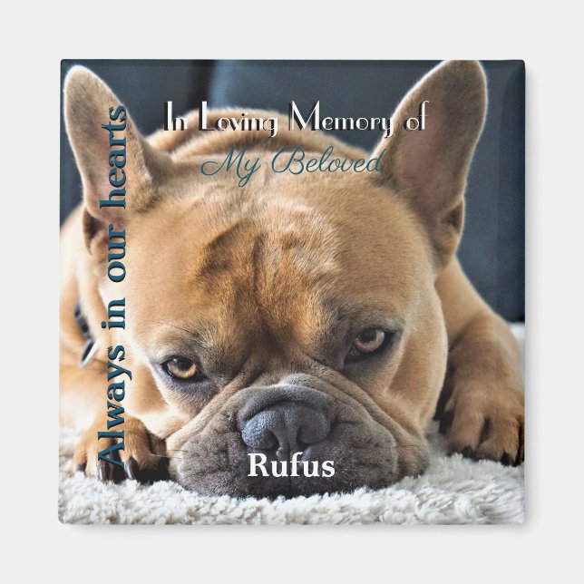 Foto Memorial Magnet med text - (Framsidan)