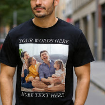 Foto Minnes Anpassad T-Shirt med Din Text