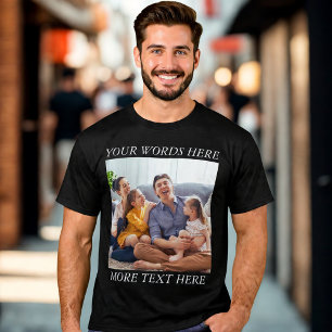 Foto Minnes Anpassad Tee med Din Text