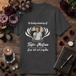Foto Minneshälsning Mörka Blommor I Kärleksfullt M T Shirt