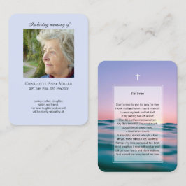 Foto minnesmärke I'm Free bönekort Visitkort