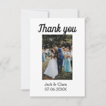 Foto modern elegant enkel tack för bröllopet 