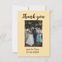 Foto modern elegant enkelt tack för bröllopet  kort