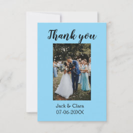 Foto modern elegant enkelt tack för bröllopet  kort