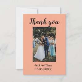 Foto modern elegant enkelt tack för bröllopet  kort