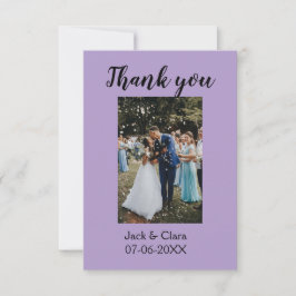 Foto modern elegant enkelt tack för bröllopet  kort