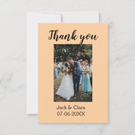 Foto modern elegant enkelt tack för bröllopet  kort