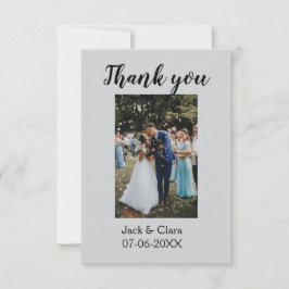 Foto modern elegant enkelt tack för bröllopet  kort