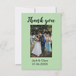 Foto modern elegant enkelt tack för bröllopet  kort