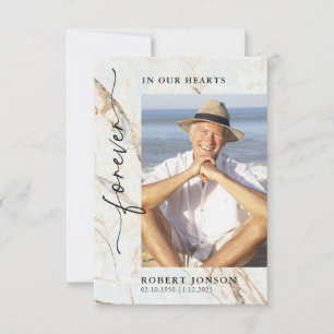 Foto Modern för alltid i vår himmelska begravning Tack Kort