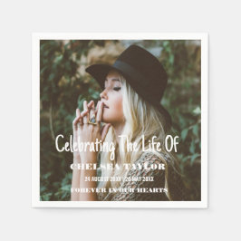 Foto Modern Funeral Firande of Life Memorial Pappersservett