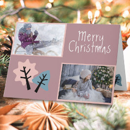 Foto Modern God Jul Familj Helgkort