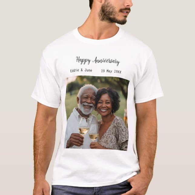 Foto Modern på årsdagen T Shirt (Framsida)