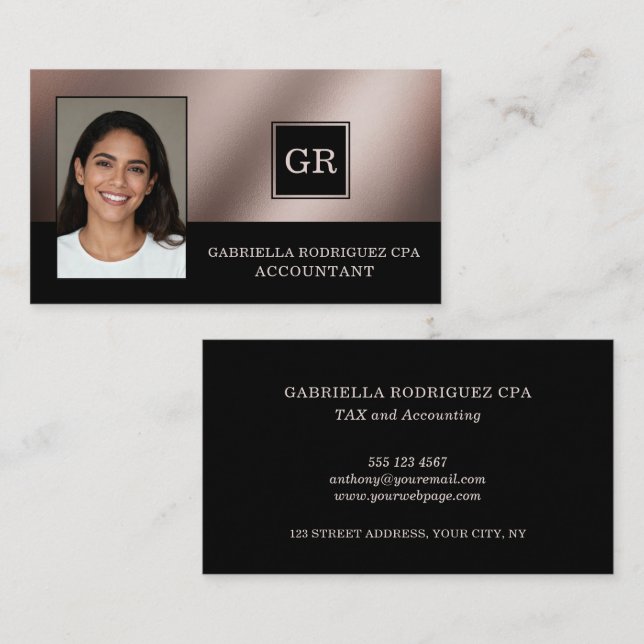 Foto Modern professionell CPA revisor Visitkort (Fram/baksida)