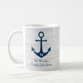 Foto Monogram Beach House Anchor Family Kaffemugg