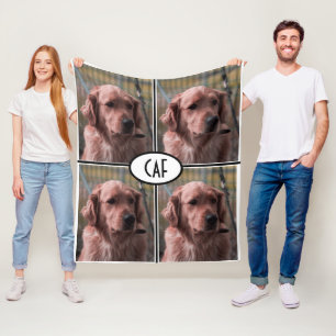 Foto Monogram Lägg till dina egna bilder Fleecefilt