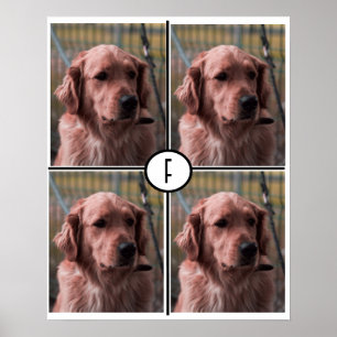 Foto-monogram Lägg till egna bilder Affisch