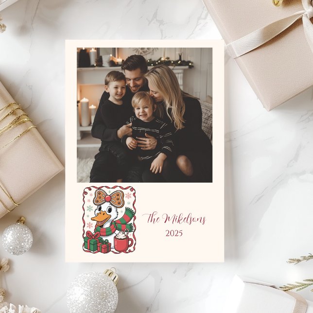 Foto Mysig Anka Jul Julkort (Skapare uppladdad)