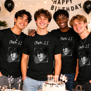 Foto namn 21-årsdag svart vitt t shirt