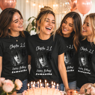 Foto namn svart 21-årsdag t shirt