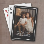 Foto och anpassningsbar med svart Gräns Casinokort<br><div class="desc">Ett roligt sätt att fånga minnen och  dem med vänner. Lägg till ett foto med lodrät och din favoritbildtext om du vill göra en coola till vänner.</div>