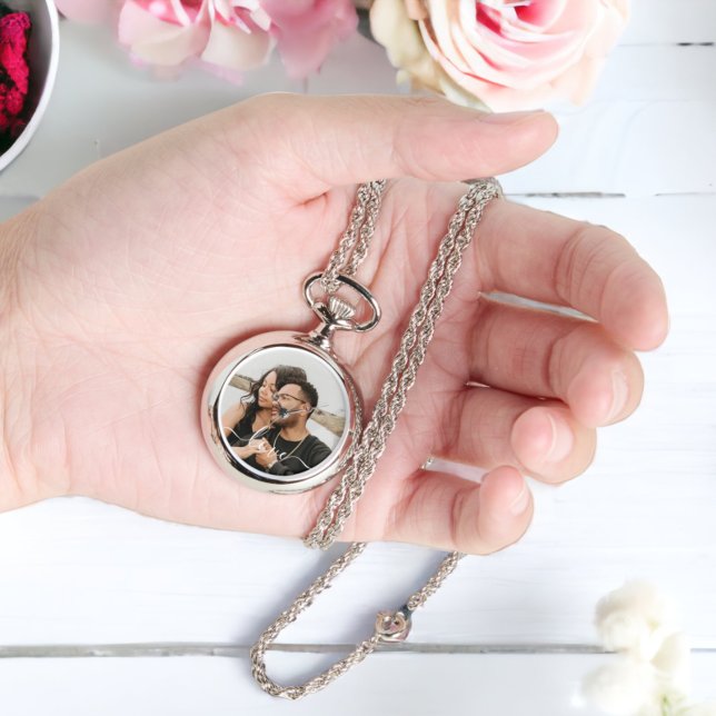 Foto och foto för personlig armbandsur (Personalized Photo and Text Photo Watch necklace from Ricaso. Add your own photograph)