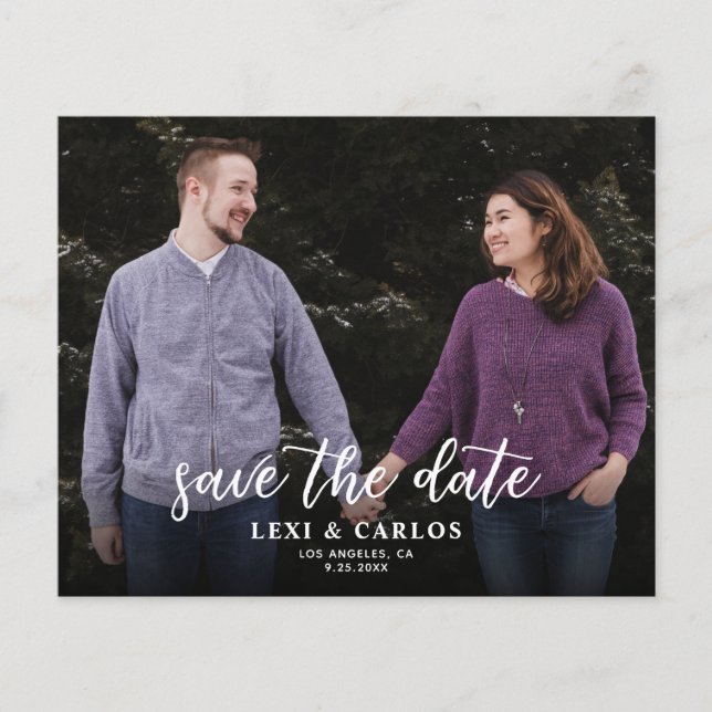 Foto och kalligrafi 2B Mörkare vågrät Spara datum Flygblad (Framsidan)