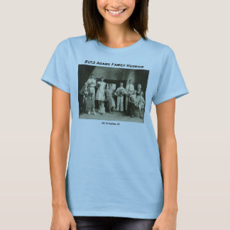 Foto och kontrollista för Adams familjmöte Tee Shirt