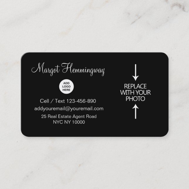 Foto- och logotypfastighet Businesscards Visitkort (Framsida)