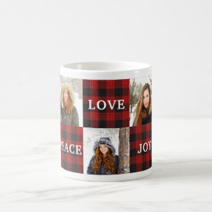 Foto och meddelande för buffelpläd 3 kaffemugg