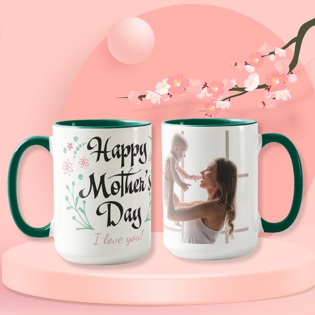 Foto och meddelande för personligen Lycklig Mors d Mugg (Happy Mother's Day personalised Photo & Message Mug
)