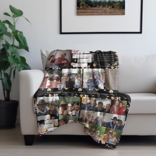 Foto- och meddelandeskärmbilder | Blommigt Memoria Fleecefilt (Skapare uppladdad)