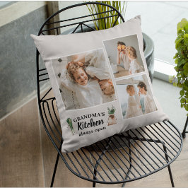 Foto- och mormkök är alltid öppet kudde