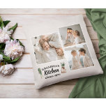 Foto- och mormkök är alltid öppet kudde<br><div class="desc">Tittar för perfekten till din mormor, eller för någon som kärlek tillbringar tid i köket? Titta bara på den här unika produkten och anpassadet! Med ett vackert kollage av dina favoritfoton är den här designen säker på att du kan fånga dina minnen och få dem att vara kvar. Och med...</div>