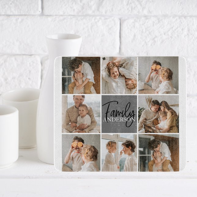 Foto och Personlig Grått Gift för Family Collage (Skapare uppladdad)