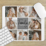 Foto och Personlig Grått Gift för Family Collage Musmatta<br><div class="desc">Skapa en vacker och personlig familjesammanställning med åtta foton, tillsammans med en personlig familj namn i grått. Denna unika och tankeväckande gåva är en perfekt för att hedra minnet av speciella ögonblick och fira kärlek och band inom en familj. Samlingen innehåller åtta noggrant markerade foton som du kan tillhandahålla, visa...</div>