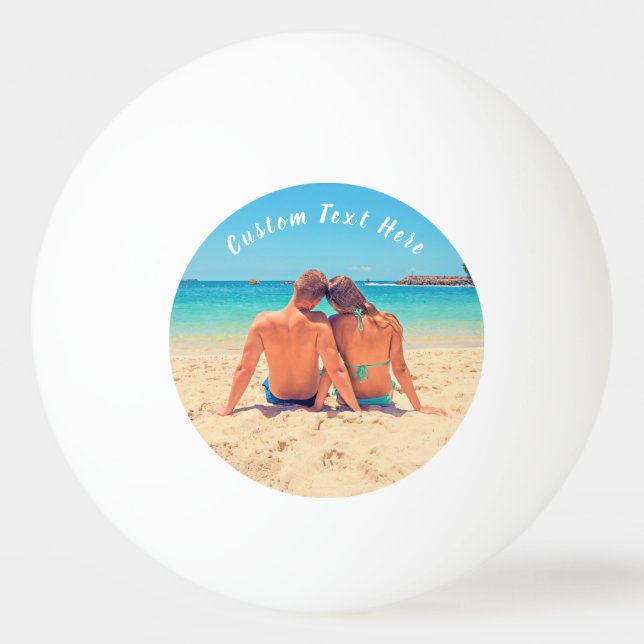 Foto och text för anpassningsbar - din egen design pingisboll (Framsidan)