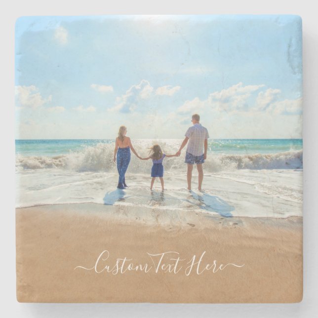 Foto och text för anpassningsbar - Unik design - Stenunderlägg (Framsidan)