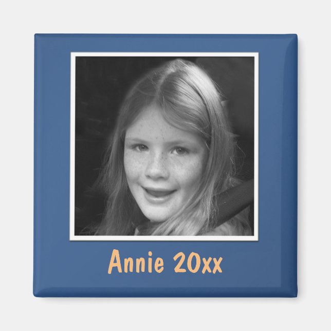 Foto och text för Anpassningsbarna Personligt blå  Magnet (Framsidan)