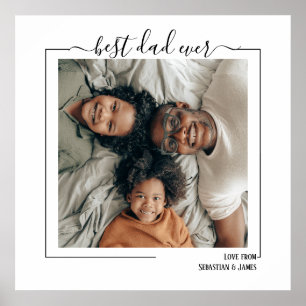 Foto och text för bästa Pappa någonsin-Personlig Poster