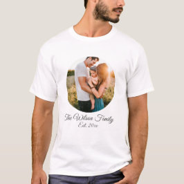 Foto och text för personlig-familjen t shirt