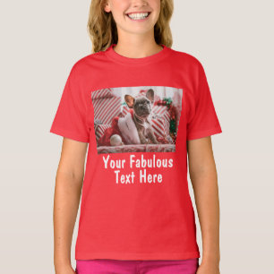 Foto och text för röd Personlig T Shirt