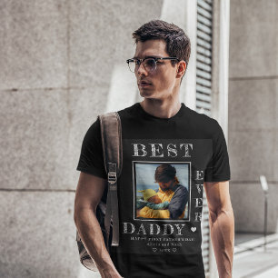 Foto och text i den moderna första anpassningsbarn t shirt