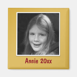 Foto och text på Anpassningsbarna för golden Hälsn Magnet