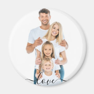 Foto- och textfotomagsfamilj med enkel anpassnings magnet