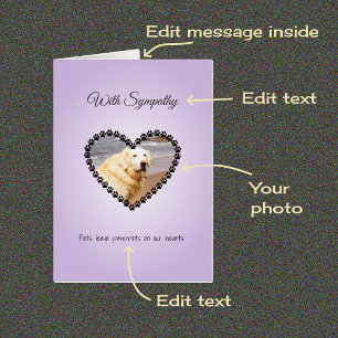 Foto och textkort för anpassningsbarnas sympati hälsningskort