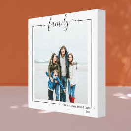 Foto- och texttypografi för Family Personlig Canvastryck
