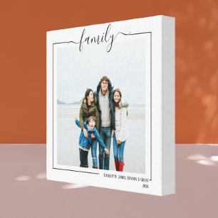 Foto- och texttypografi för Family Personlig Canvastryck